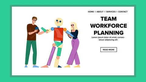 Strategy team workforce planning vector 스톡 일러스트