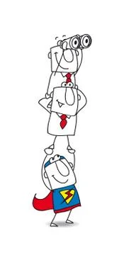 Strategy of the teamwork Stockillustratie