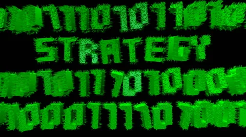 Strategy text and binary data Video stock 51040886