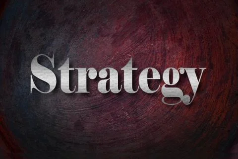 Strategy text on background Stock Illustration