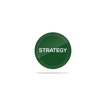 Strategy text in green circle 스톡 일러스트