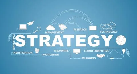 Strategy text infographic design graphic concept 스톡 일러스트