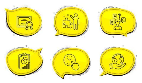 Strategy, Time management and Report icons set. Quiz test sign. Vector イラスト素材