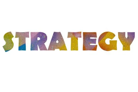 STRATEGY typography art word design stock Stock Illustration