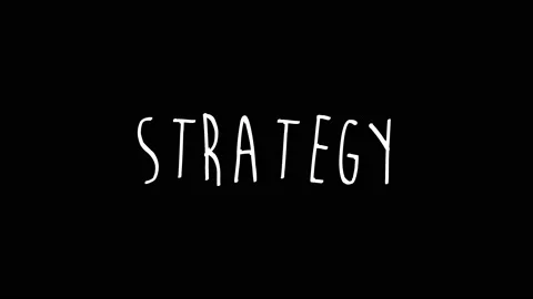Strategy Wiggle Text Concept animation. Stock Footage 229571831