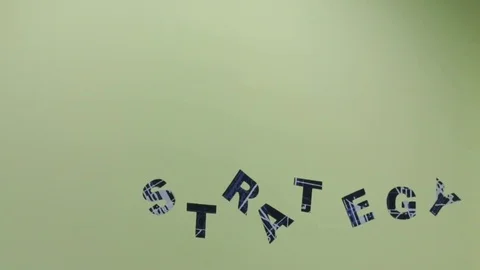 Strategy Word Background Stock Footage 74087356