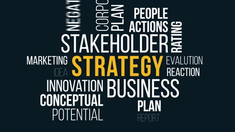 Strategy Word cloud animation concept. Stock Footage 224632315