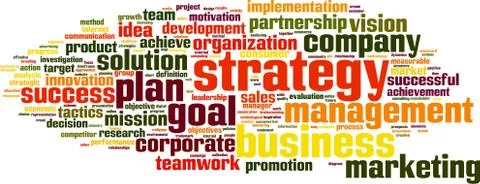 Strategy word cloud Stock Illustration