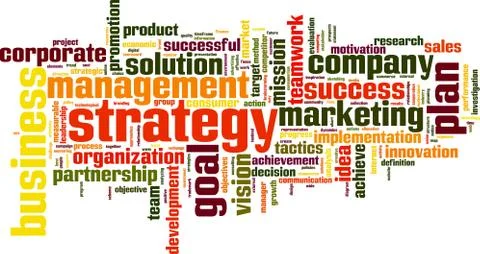 Strategy word cloud Stock Illustration