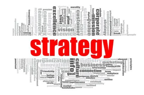 Strategy word cloud Stock-Illustration