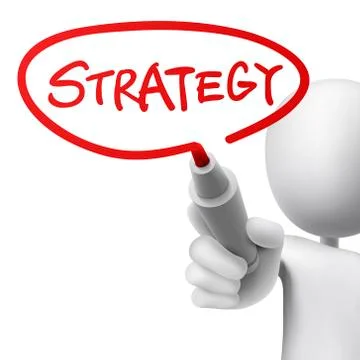 Strategy written by a man Illustrazione stock