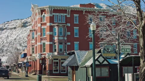 Strater Hotel Durango Going Backward Stock Footage 61172097