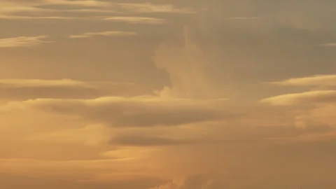 Stratified sunset clouds transforming into deep twilight darkness, time-lapse Stock Footage 346162515