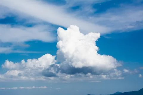 A stratocumulus in the blue sky Stock Photos