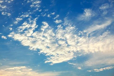 Stratocumulus in the Evening Sky Stock Photos