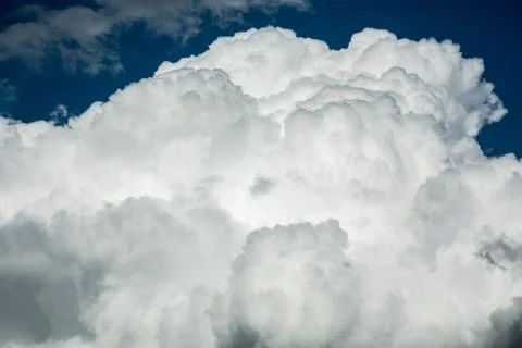 Stratocumulus fluffy cloud formation Stock Photos
