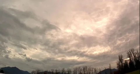 Stratocumulus Sky Pan Stock Footage 145382471