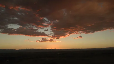 Stratocumulus at Sunset Stock Footage 54737781