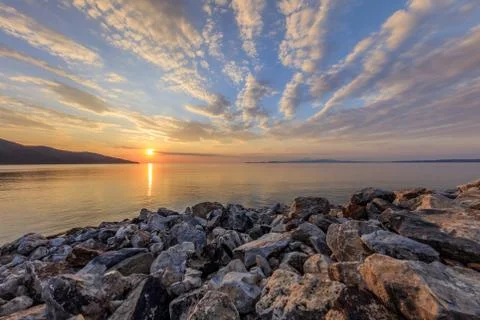 Stratoni beach, greece Stock Photos