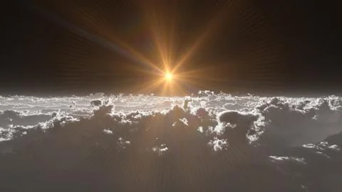 Stratosphere above clouds Stock Illustration