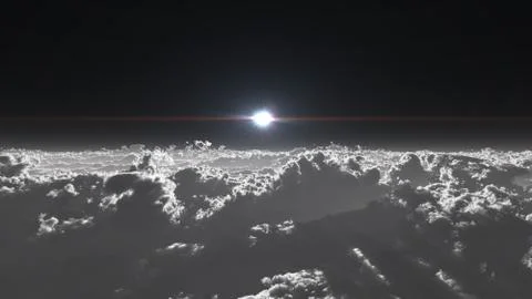 Stratosphere above clouds Stock Illustration