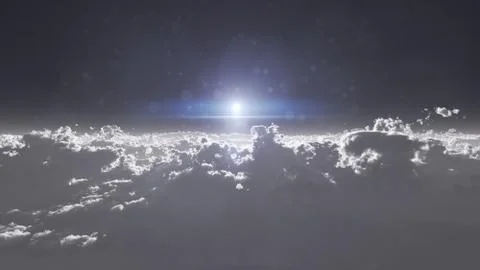 Stratosphere above clouds Stock Illustration