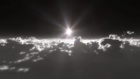 Stratosphere above clouds Stock Illustration