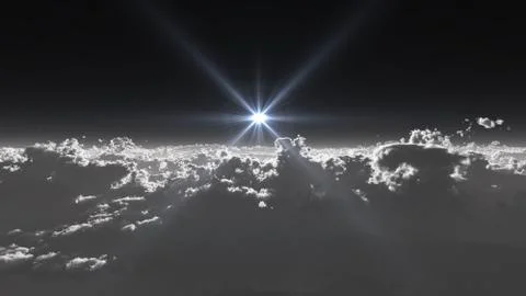 Stratosphere above clouds Stock Illustration