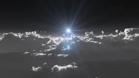 Stratosphere above clouds Stock Illustration