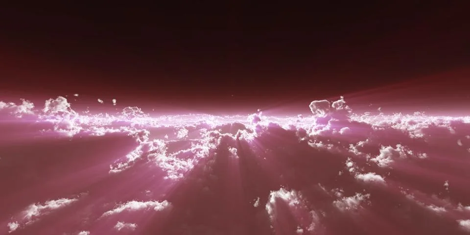 Stratosphere above clouds Stock Illustration