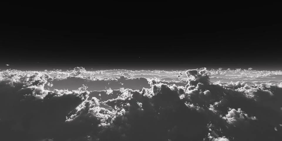 Stratosphere above clouds Stock Illustration