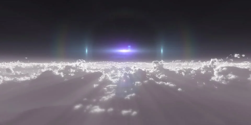 Stratosphere above clouds Stock Illustration