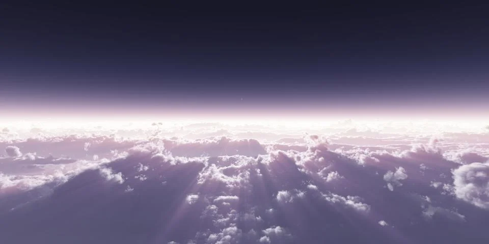Stratosphere above clouds Stock Illustration