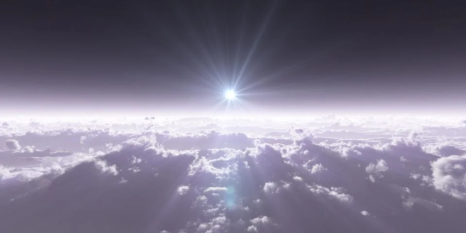 Stratosphere above clouds Stock Illustration