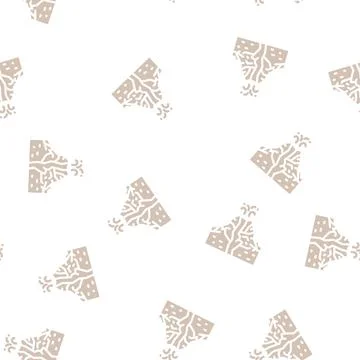 Stratovolcano mountain glyph vector seamless pattern black Illustrazione stock