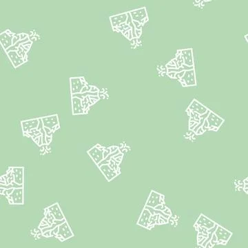 Stratovolcano mountain line vector seamless pattern black 库存插图