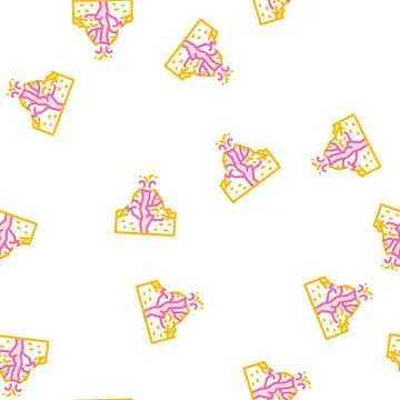 Stratovolcano mountain vector seamless pattern color Stock Illustration