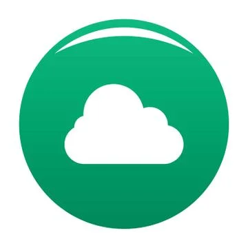 Stratus icon green Stock Illustration