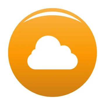 Stratus icon orange Stock Illustration