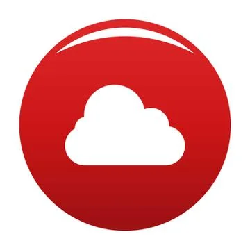 Stratus icon vector red Stock Illustration