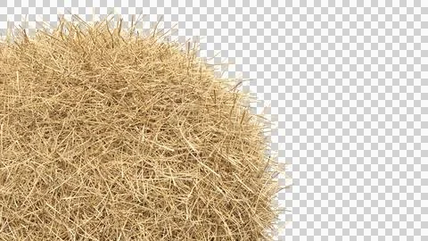 Straw arrangement on sphere shape Stock Photos
