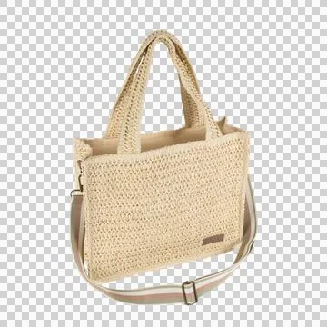 Straw bag isolated Stock Photos