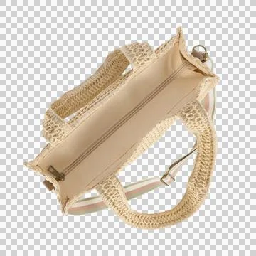 Straw bag isolated Stock Photos