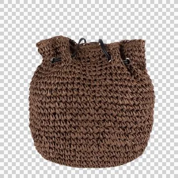 Straw bag isolated Stock Photos