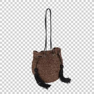 Straw bag isolated Stock Photos
