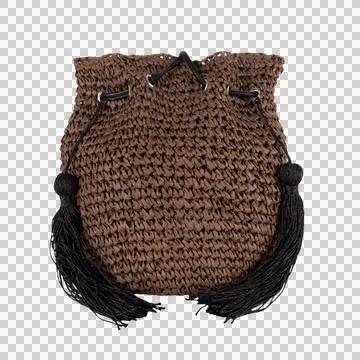 Straw bag isolated Stock Photos