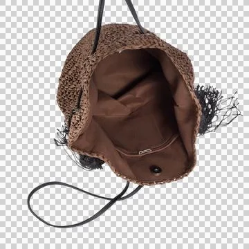 Straw bag isolated Stock Photos