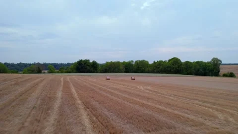Straw bale Video stock 205602358