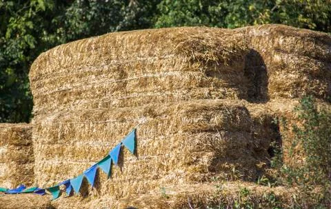 Straw bale Stock Photos