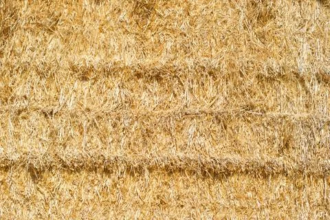 Straw bales background Stock Photos
